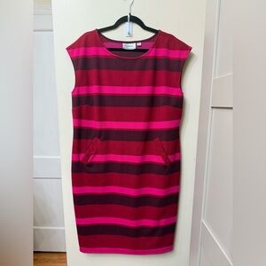 Louis Dell'Olio / L-XL / Jersey Dress / Stripe / Colorful / Pockets / Y2K / Pink